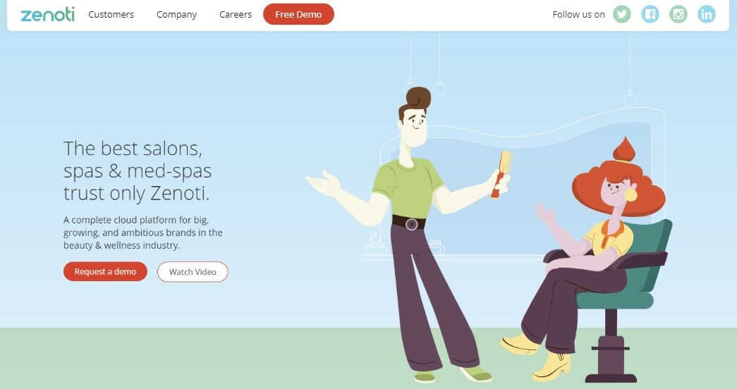 Zenoti, Animation-heavy Webflow site in 45 days